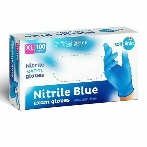 SOFTCLINIC Nitril ruk.vyšetř.nepudr.modré XL 100ks porovnat ceny