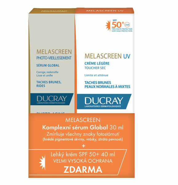 Ducray Melascreen Sérum 30 ml + Lehký krém SPF50+ 40 ml porovnat ceny