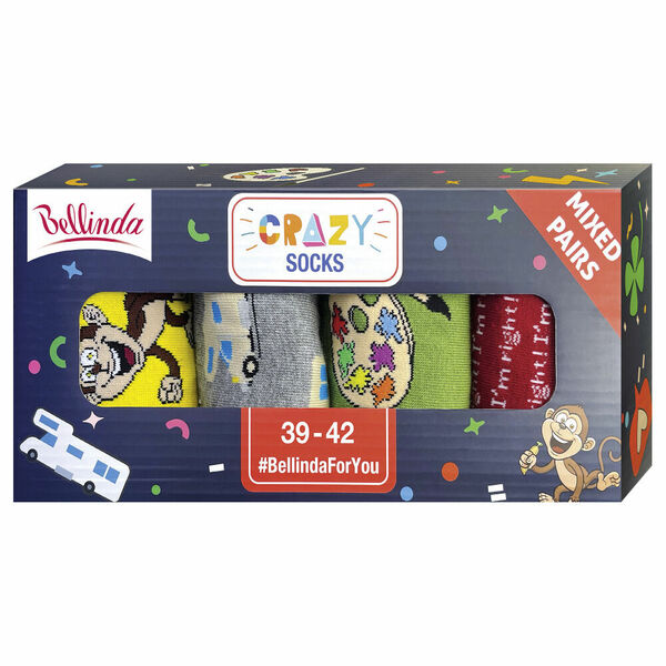 BELLINDA Crazy ponožky 39-42 mix 4 kusy porovnání ceny