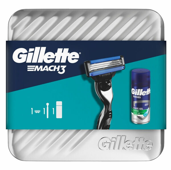 GILLETTE Mach3 strojek +1NH + gel 75ml + plech Dárkové balení porovnat ceny