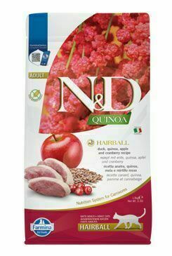 N&d Quinoa Cat Hairball Duck & Cranberry 1,5kg porovnat ceny
