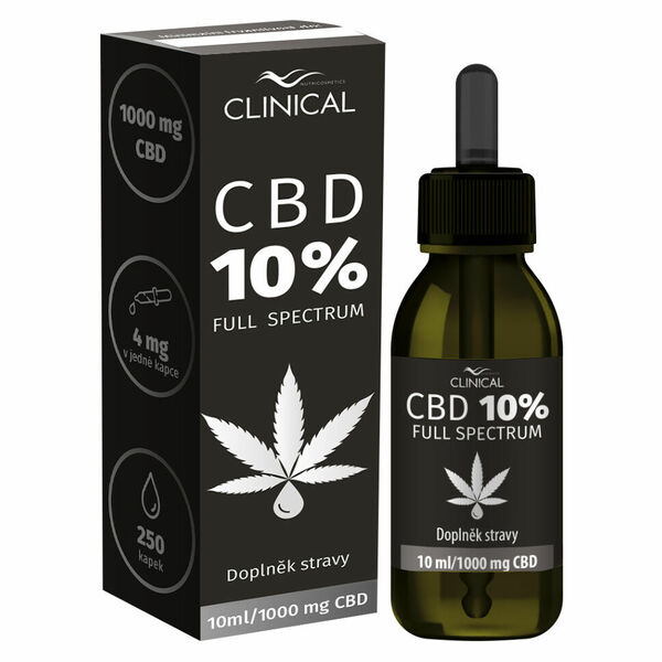 CLINICAL CBD 10% full spectrum 10 ml porovnat ceny
