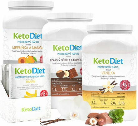 II. jakost KetoDiet 4 týdenní proteinové nápoje INTENSE 2. krok 112 ks porovnat ceny