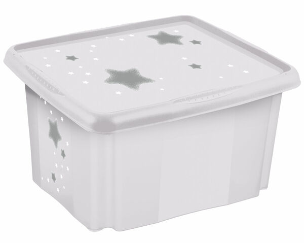 Keeeper  Úložný box s víkem "Stars", Bílá porovnat ceny