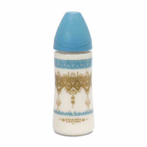 SUAVINEX Láhev PREMIUM COUTURE 2018 Silikon 360ml - Světle modrá porovnat ceny
