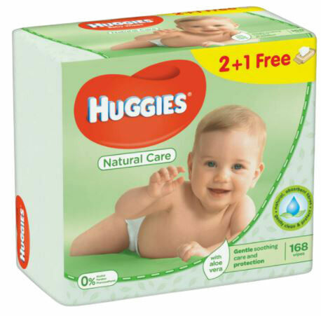 HUGGIES® Natural Triplo Vlhčené ubrousky 3x56ks porovnat ceny
