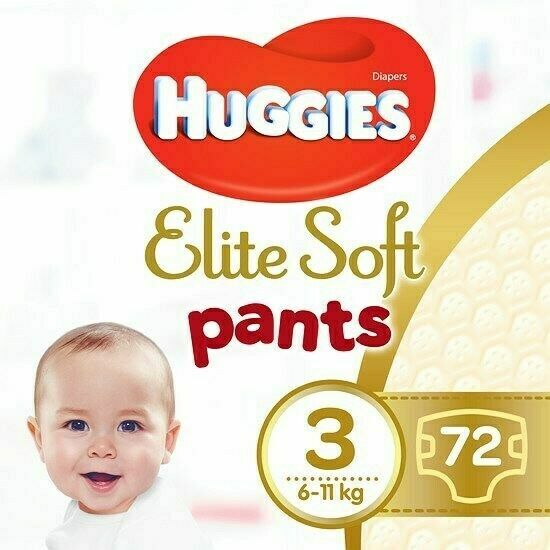 Huggies® Elite Soft Pants 3 Plenkové kalhotky 6-11kg 72ks porovnat ceny