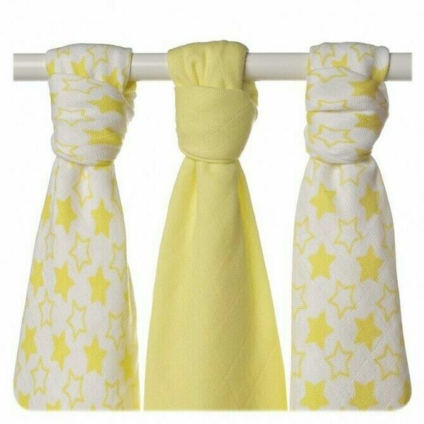 XKKO Bambusové pleny BMB Little Stars Lemon MIX 70x70, 3ks porovnat ceny