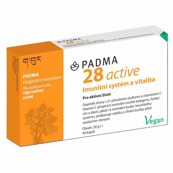 PADMA 28 Active Imunita a cévy s vitamínem C 40 kapslí porovnat ceny