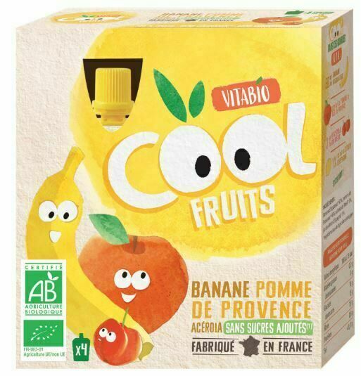 Vitabio Ovocné BIO kapsičky Cool Fruits jablko, banán a acerola 4x90g porovnat ceny