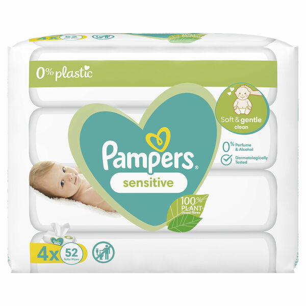 Pampers Sensitive Baby Dětské čisticí ubrousky 4 x 52 ks porovnat ceny