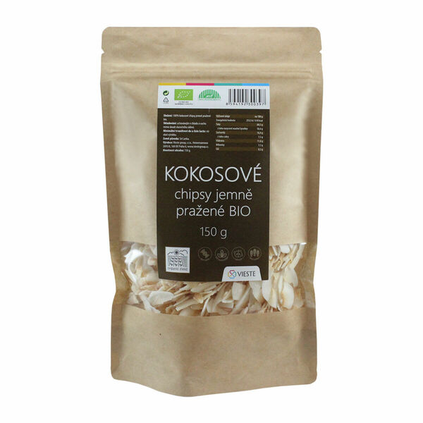 Vieste Kokosové chipsy jemně pražené BIO 150 g porovnat ceny
