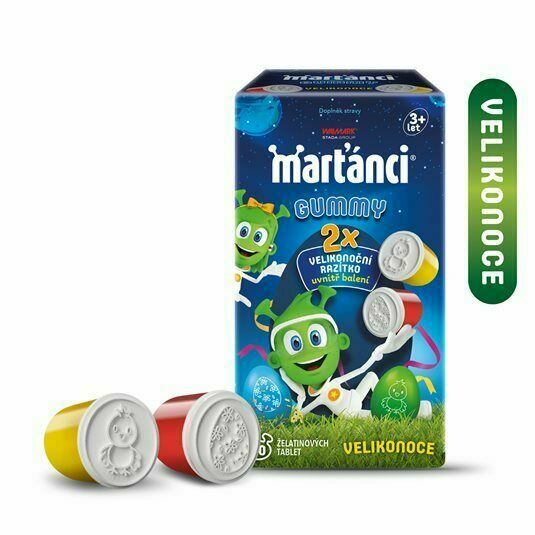 Marťánci Gummy Velikonoce 50 želatinových tablet + 2x velikonoční razítko uvnitř balení porovnat ceny