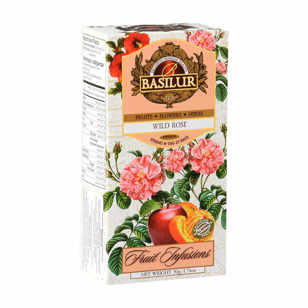 BASILUR Fruit Wild Rose ovocný čaj 25 sáčků porovnat ceny