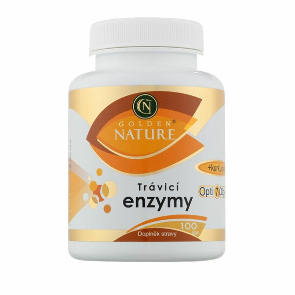 Golden Nature Trávicí enzymy Opti7Digest + Kurkuma 100 kapslí porovnat ceny