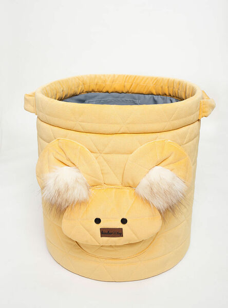 Kinder Hop Koš na hračky Triangles Mustard hořčicový 1ks porovnat ceny