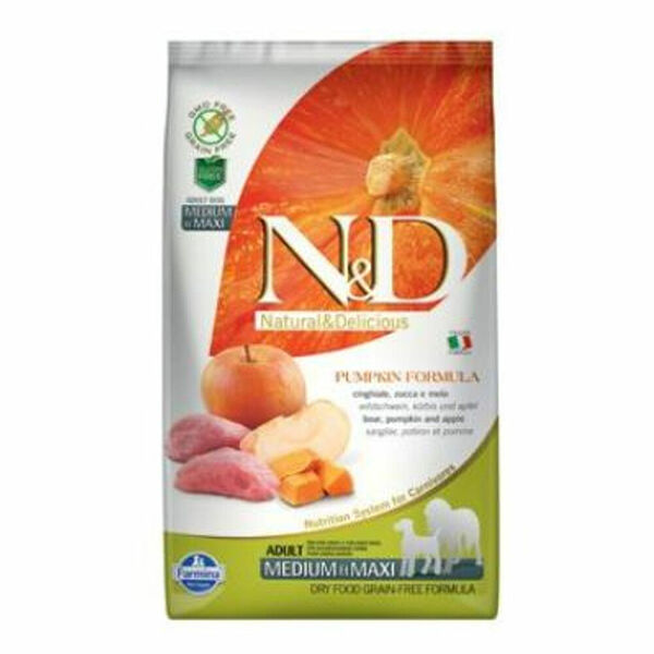 N&D GF Pumpkin DOG Adult M/L Boar & Apple 2,5 kg porovnat ceny