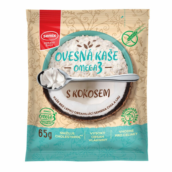 SEMIX Ovesná kaše omega3 S kokosem bez lepku 65 g porovnat ceny