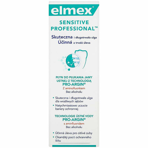 ELMEX Ústní voda Sensitive Professional Technologie pro-agrin s aminfluoridem 400 ml porovnat ceny