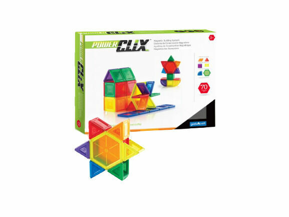 GuideCraft Magnetická stavebnice PowerClix® Solids set 70ks porovnat ceny