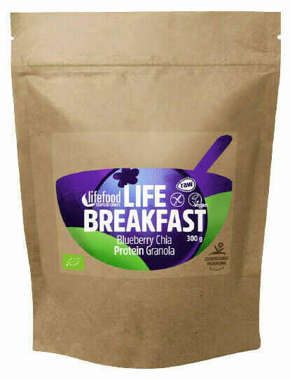 Lifefood Life Breakfast Granola borůvková s proteinem a chia BIO RAW 220g porovnat ceny
