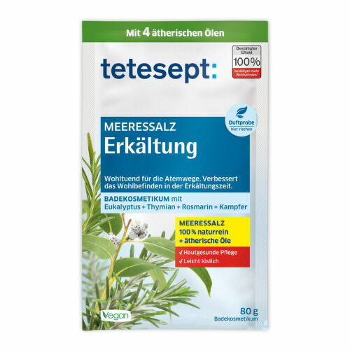 Tetesept Mořská sůl Nachlazení 80g porovnat ceny