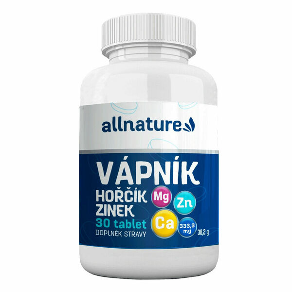 Allnature Vápník, hořčík, zinek 30 tablet porovnat ceny