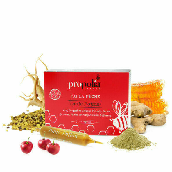 Propolia Tonic Potion® s medem, zázvorem, acerolou, propolisem, pylem, guaranou, semenem grepu a ženšenem 10 ampulí porovnat ceny
