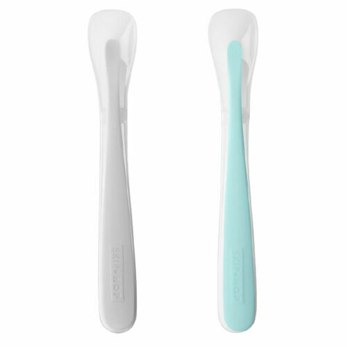 Skip Hop Lžičky silikonové Easy Feed Grey, Teal 2ks, 6m+ porovnat ceny