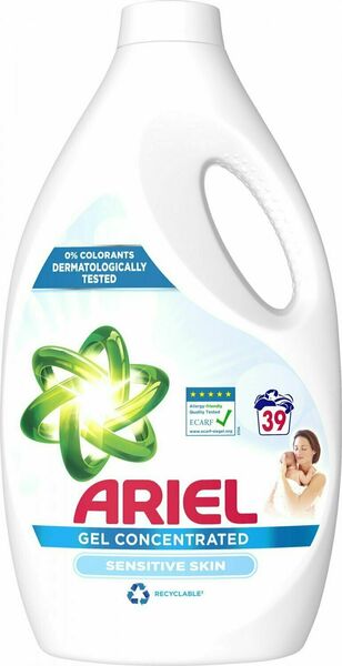 Ariel Sensitive Skin, tekutý prací gel (39 pracích dávek) 2,15l 2.15 l porovnat ceny