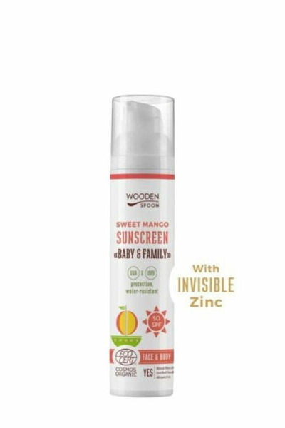 Woodenspoon Opalovací tělové mléko Mango Baby & Family SPF50 100 ml porovnat ceny