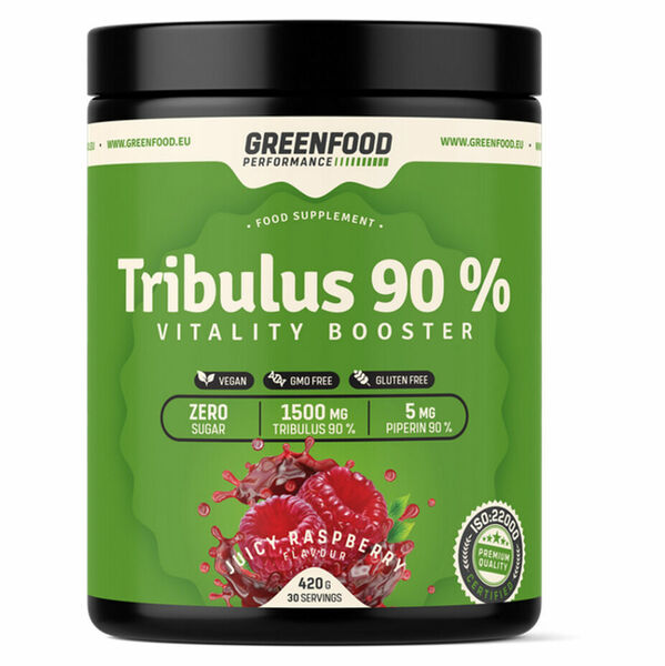 GREENFOOD NUTRITION Performance tribulus 90% šťavnatá malina 420 g porovnat ceny