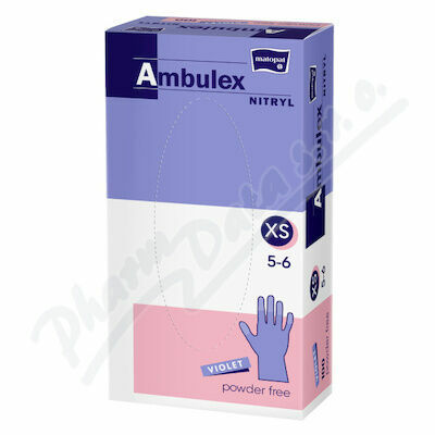 Ambulex Nitryl rukavice nepudrové violet XS 100ks porovnat ceny