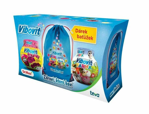 Vibovit Vánoční balení želé multivitaminy 2x50 ks + dárek batoh Dr.Max porovnat ceny