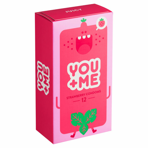 You Me Juicy kondomy se šťavnatým jahodovým aroma 12 ks porovnat ceny