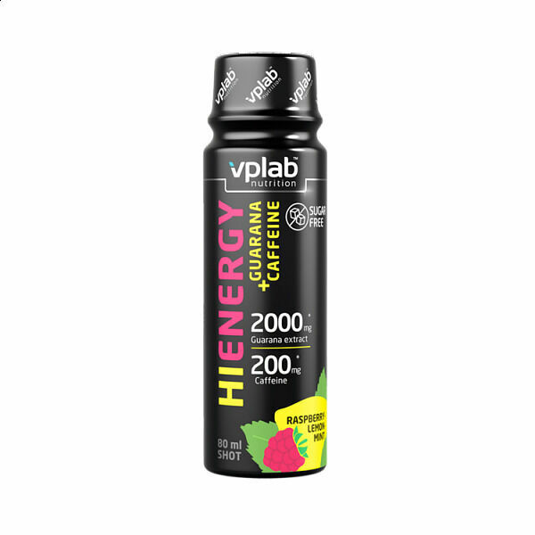 VPLab HIENERGY Guarana Extract 80 ml Shot, Extrakt z guarny v tekuté formě v ampulích, raspberry-lemon-mint porovnat ceny