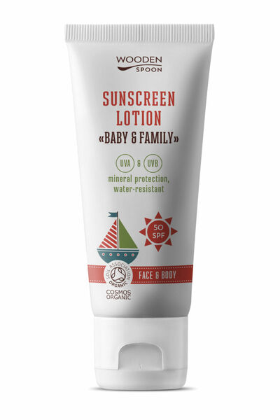 Woodenspoon Opalovací tělové mléko Baby & Family SPF 50 100 ml porovnat ceny