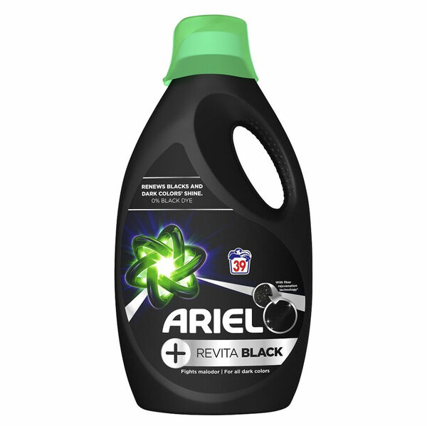 ARIEL +Revitablack Tekutý prací gel 39 pracích dávek/2145 ml porovnat ceny