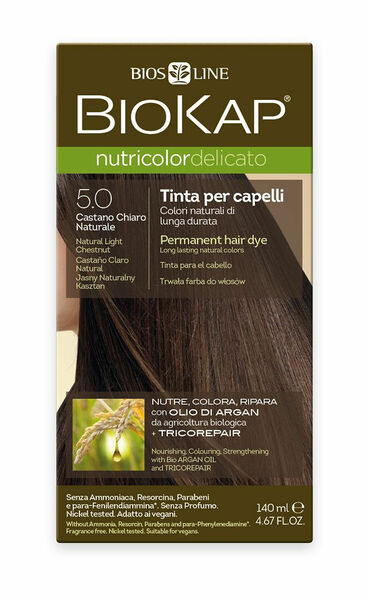 BIOKAP Nutricolor Delicato 5.0 Kaštanová přírodní světlá barva na vlasy 140 ml porovnat ceny