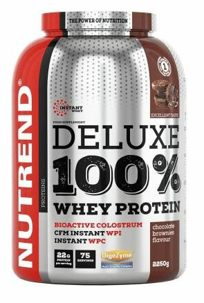 Nutrend  DELUXE 100% WHEY, 2250 g, jahodový cheesecake porovnat ceny