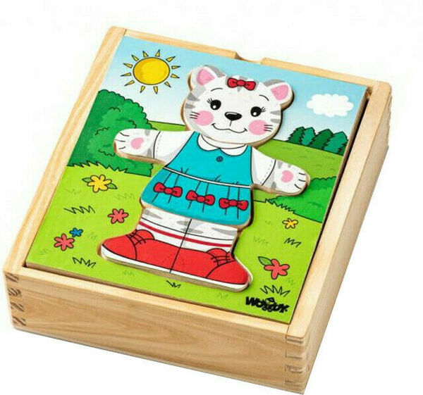 WOODY Puzzle šatní skříň "Kočička" 18ks porovnat ceny