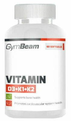 GymBeam Vitamin D3+K1+K2 unflavored 120 kapslí 120 ks porovnat ceny