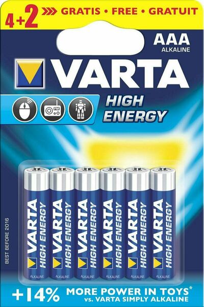 Varta Alkalické baterie Longlife Power AAA 6 ks porovnat ceny