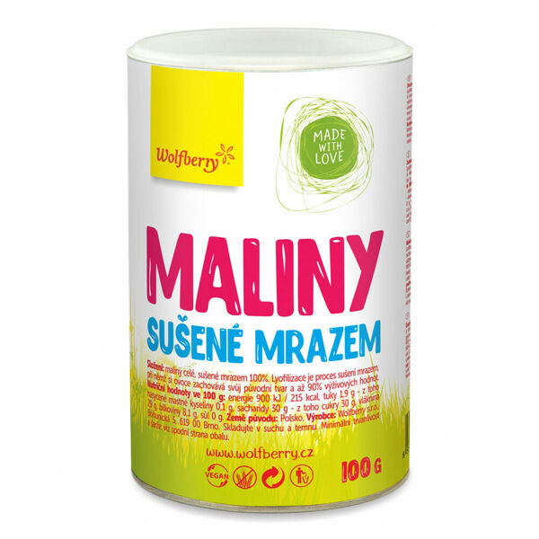 WOLFBERRY Maliny lyofilizované v dóze 100 g porovnat ceny