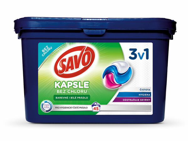 SAVO prací kapsle na barevné i bílé prádlo 45w porovnat ceny