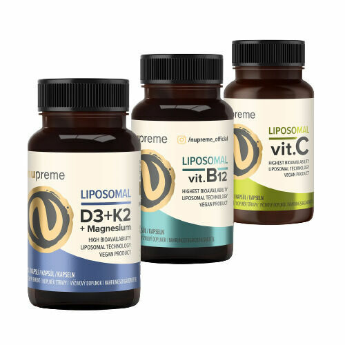 Nupreme Set Liposomal C + Liposomal B12+ Liposomal D3/K2 3x30 kapslí porovnat ceny