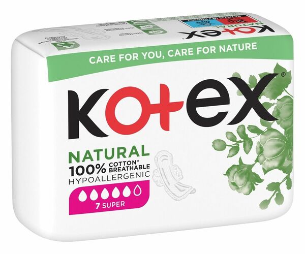 Kotex NATURAL Super vložky 7 ks porovnat ceny
