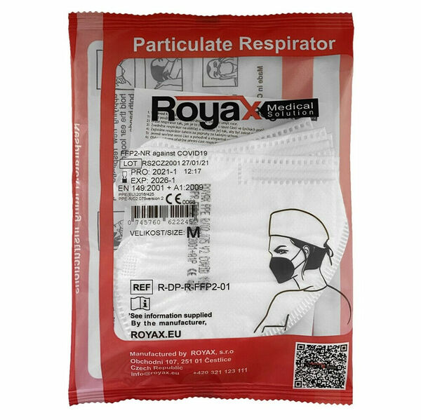 ROYAX FFP2 respirátor bílý velikost M 5 ks porovnat ceny