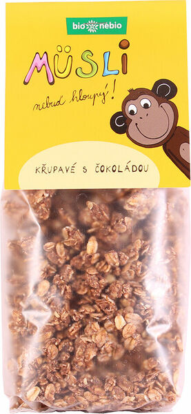 Bio*nebio  Bio nebio Bio müsli Nebuď hloupý! Křupavé s čokoládou 300g porovnat ceny