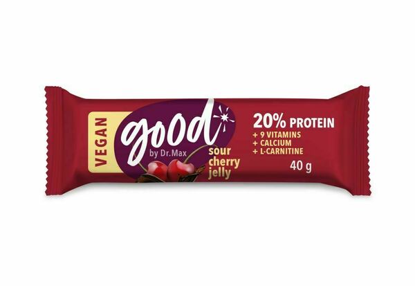 Dr. Max Protein Bar 20% Sour Cherry Vegan proteinová tyčinka 40 g porovnat ceny